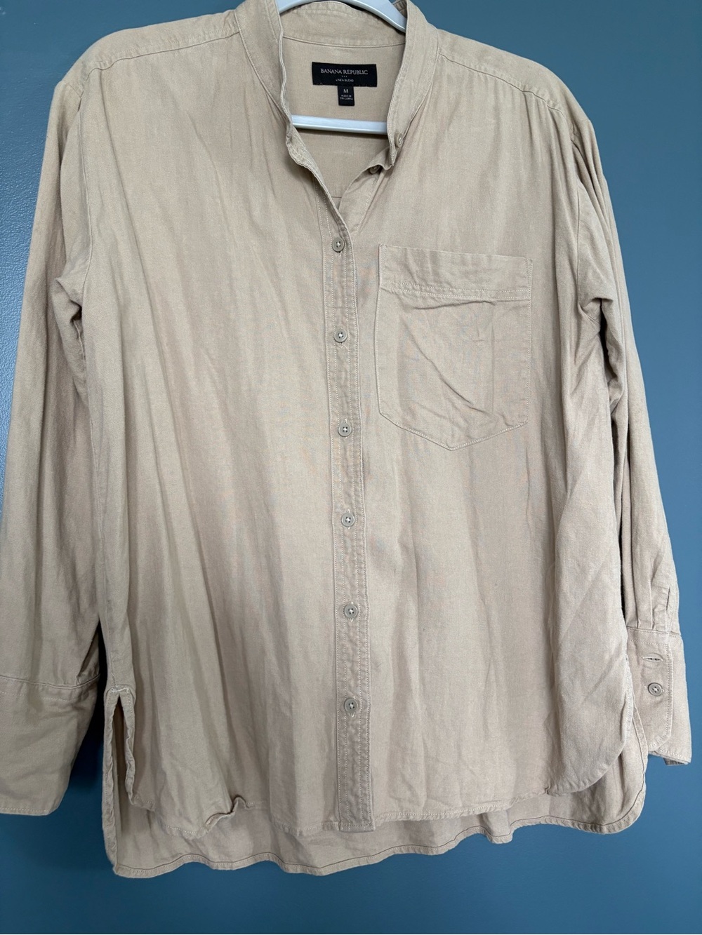 Banana Republic Beige Linen-Blend Shirt